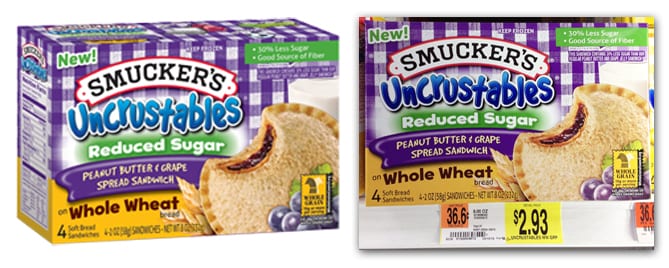 Smuckers Uncrustables $1 off Coupon = $1.56 at Walmart at Target!
