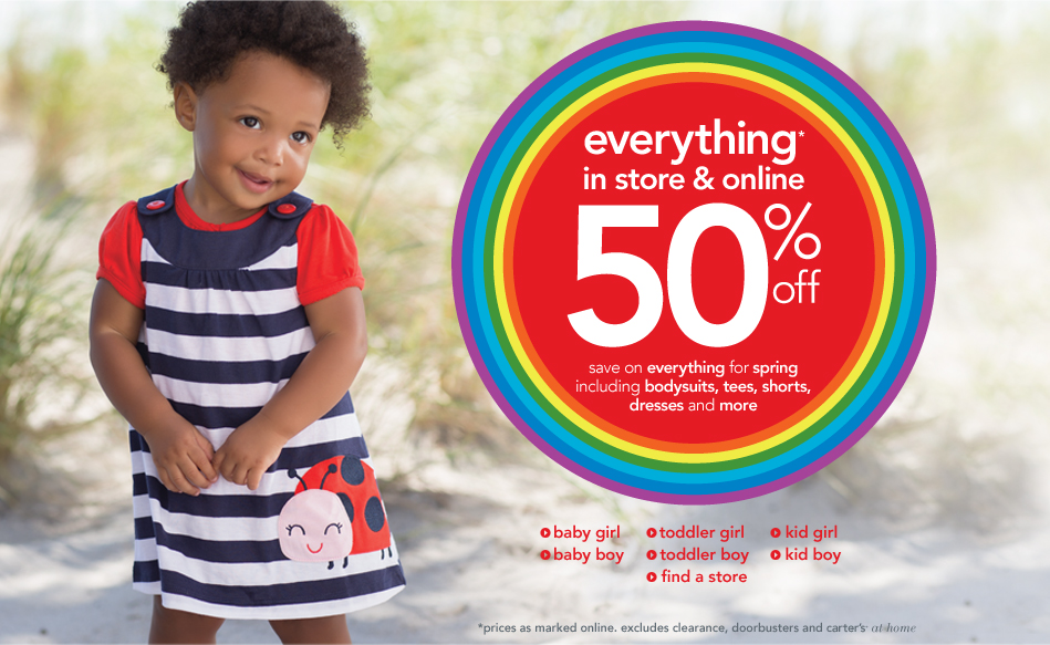 Carter's 50 off Sale + 25 off Coupon Code!!!
