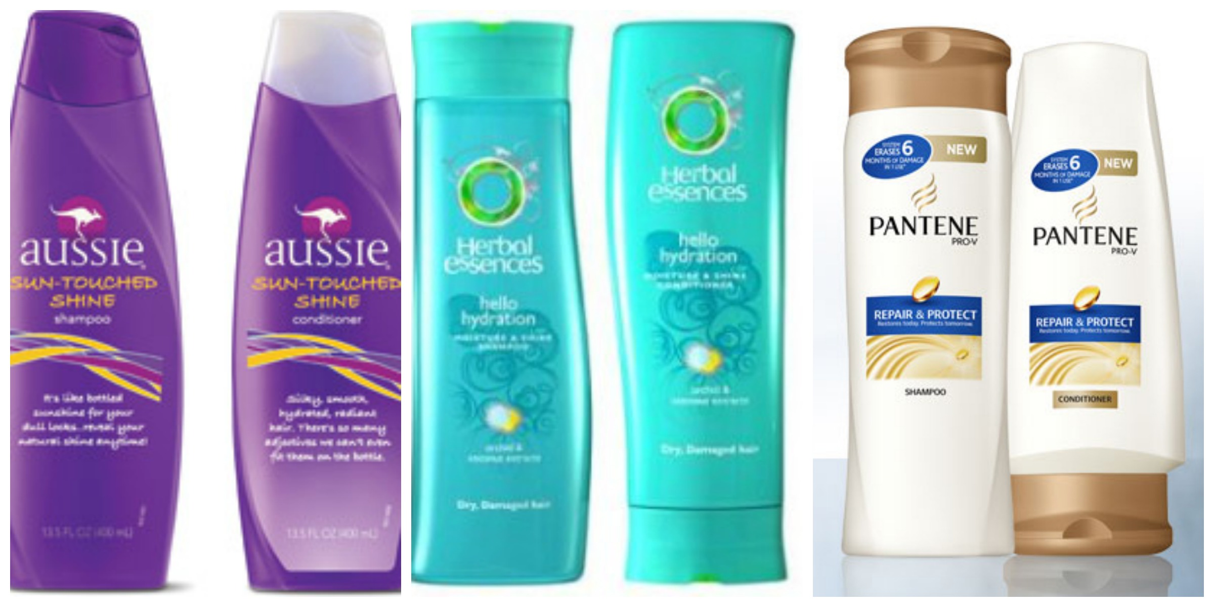 Aussie, Herbal Essences, & Pantene Shampoo & Conditioners Only 1 Each