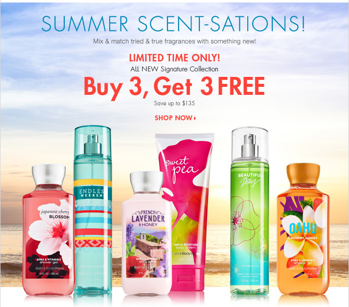 Bath and Body Works 10 off of 30, Buy 3 Get 3, 5 Body Lotion and