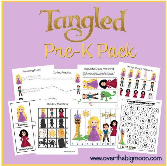 FREE Tangled Printable Pre-K Pack! - Mojosavings.com