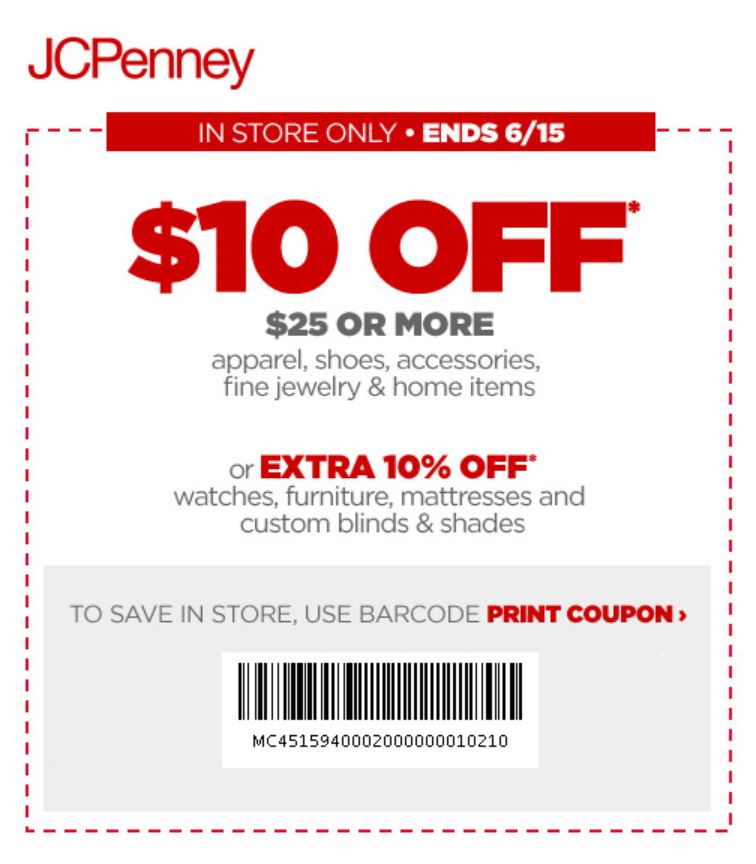 JCPenney: $10 Off a $25 Purchase Coupon! 