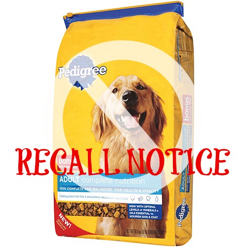 is pedigree dog food recalled