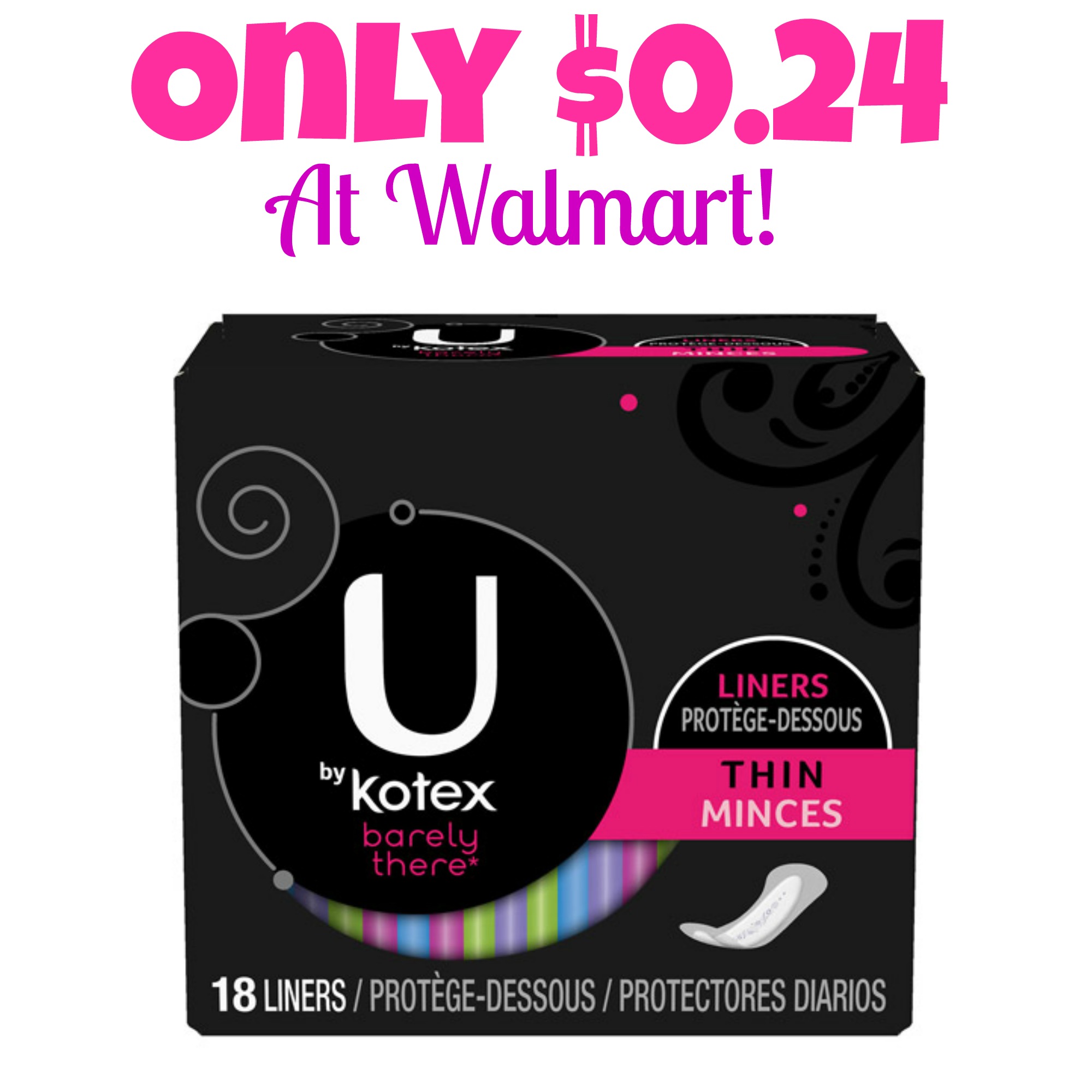HOT! Kotex Liners Only $0.24 at Wal-Mart! - Mojosavings.com