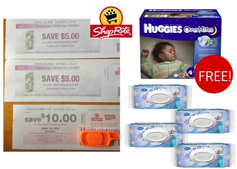 HOT! FREE Huggies Diapers and Wipes + Moneymaker at ShopRite Stores