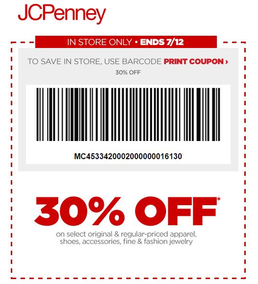 JCPenney: Extra 30% Off
