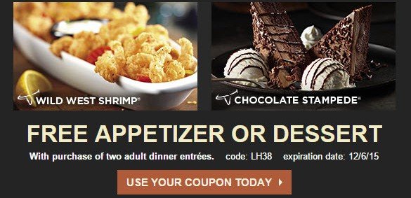 Longhorn Steakhouse Coupons Free Appetizer Or Dessert Mojosavings com