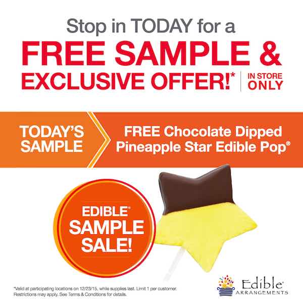 Edible Arrangements FREE Chocolate Dipped Pineapple Star