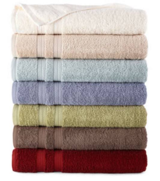 JC Penney Home Expressions Solid Bath Towels Only 2.56!