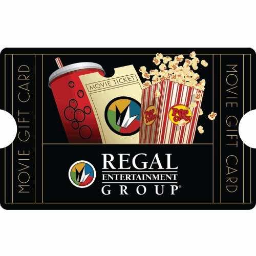 New! 50 Regal Movie Gift Card Only 40 Plus Free Mail Delivery