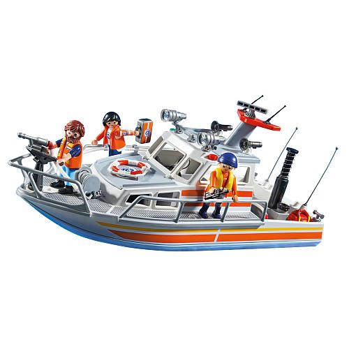 PLAYMOBIL Rescue Boat with Water Hose Play Set Only 26.98 Shipped