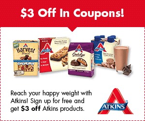 New! Free Atkins Starter Kit + $3.00 Off Printable Coupon ...