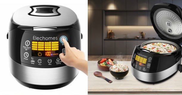 Elechomes LED Touch Control Electric Rice Cooker Just $59.99 Shipped ...