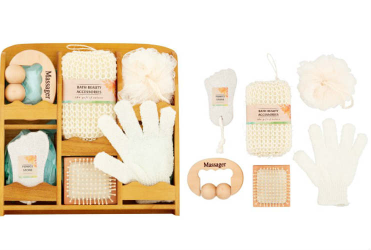 Essential Design Bath Set in Wooden Caddy Only 4.94 + FREE Pickup