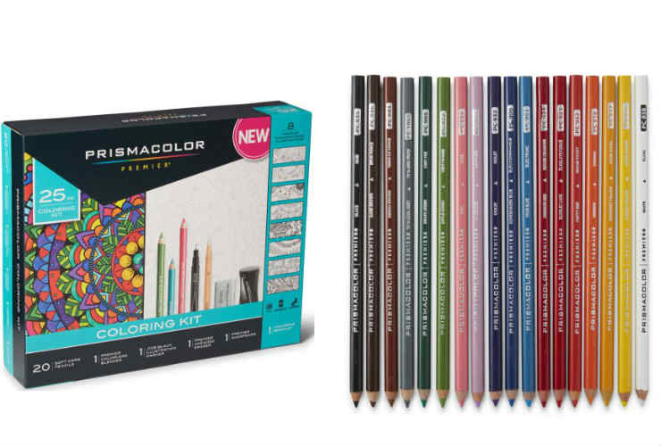 Prismacolor Premier Coloring Book Kit, 25 Piece Set 