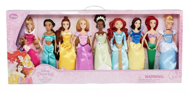 Disney princess 9 piece best sale doll set