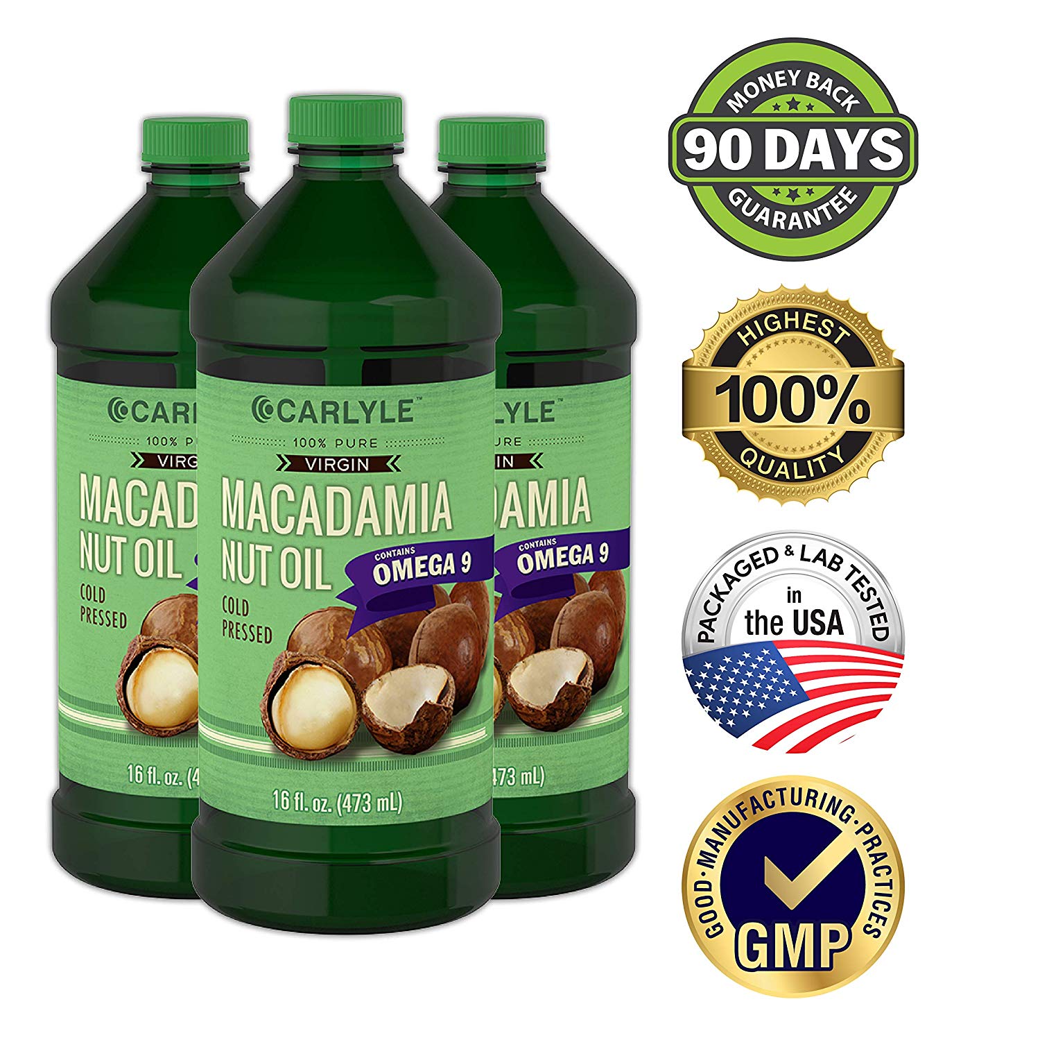 Macadamia Nut Oil, 16 fl oz (473 mL) Bottle 11.89 save 50