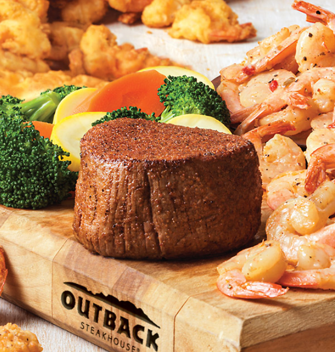 Unlimited Shrimp with Steak at Outback Steakhouse