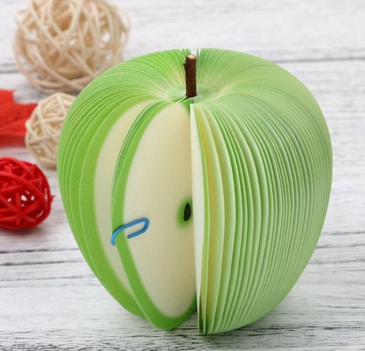 Green Apple Shape Scratch Paper Memo Pad 1.33 (REG 5.99