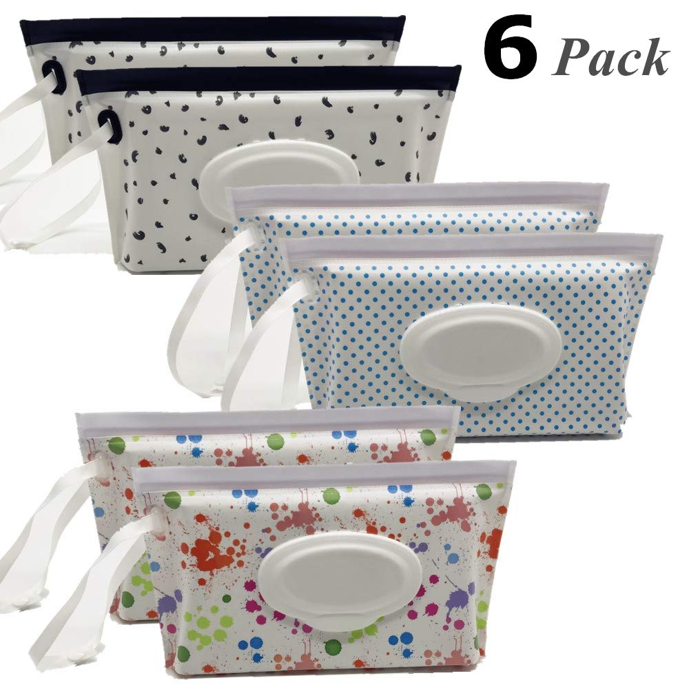 Portable Wet Wipe Pouch Reusable & Refillable Baby Wipes Dispenser 9.