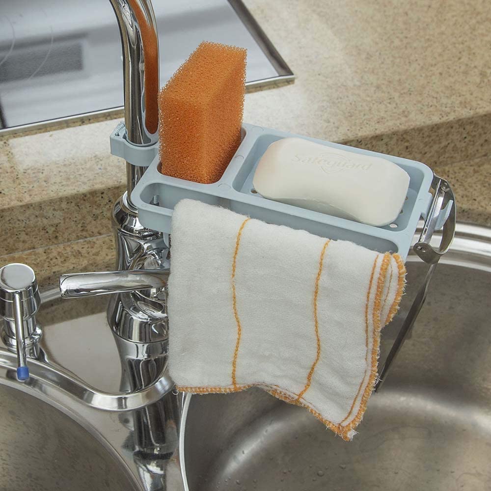 ULBTER Dishcloth Holder Hanger Kitchen Sink Dishcloth Rack Hand Towel