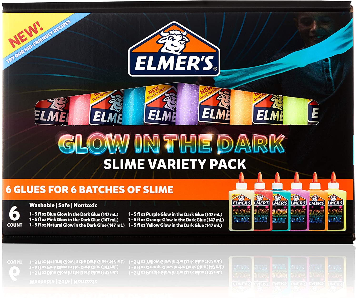 Elmer's Glow in the Dark Glue Variety Pack (6 count) only $9.99